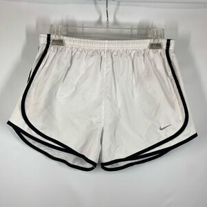 Nike WoMen's Mesh Side Panels Pull On Dri-Fit Athletic Running Shorts White Medi